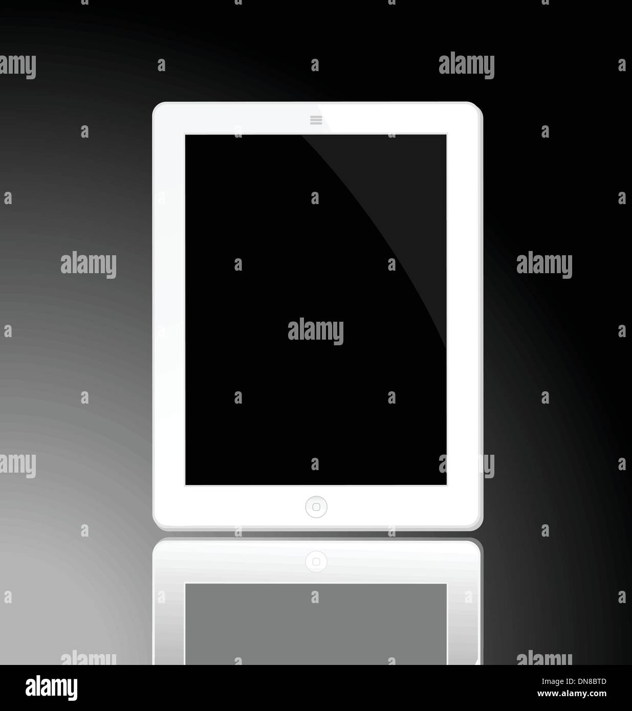 Abbildung von den weißen Computer Tablet - Horizonta Stock Vektor