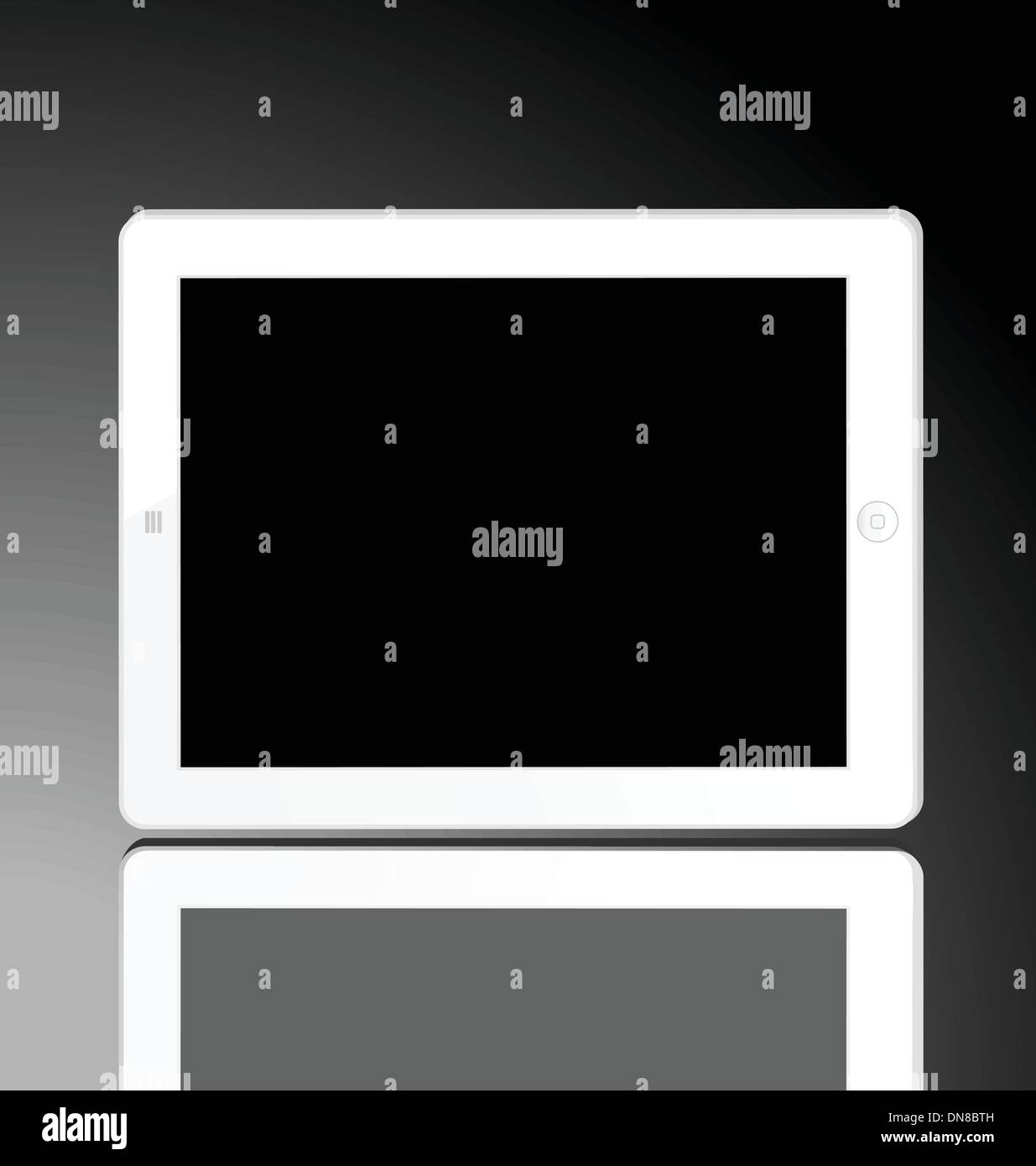 Abbildung von den weißen Computer Tablet Stock Vektor