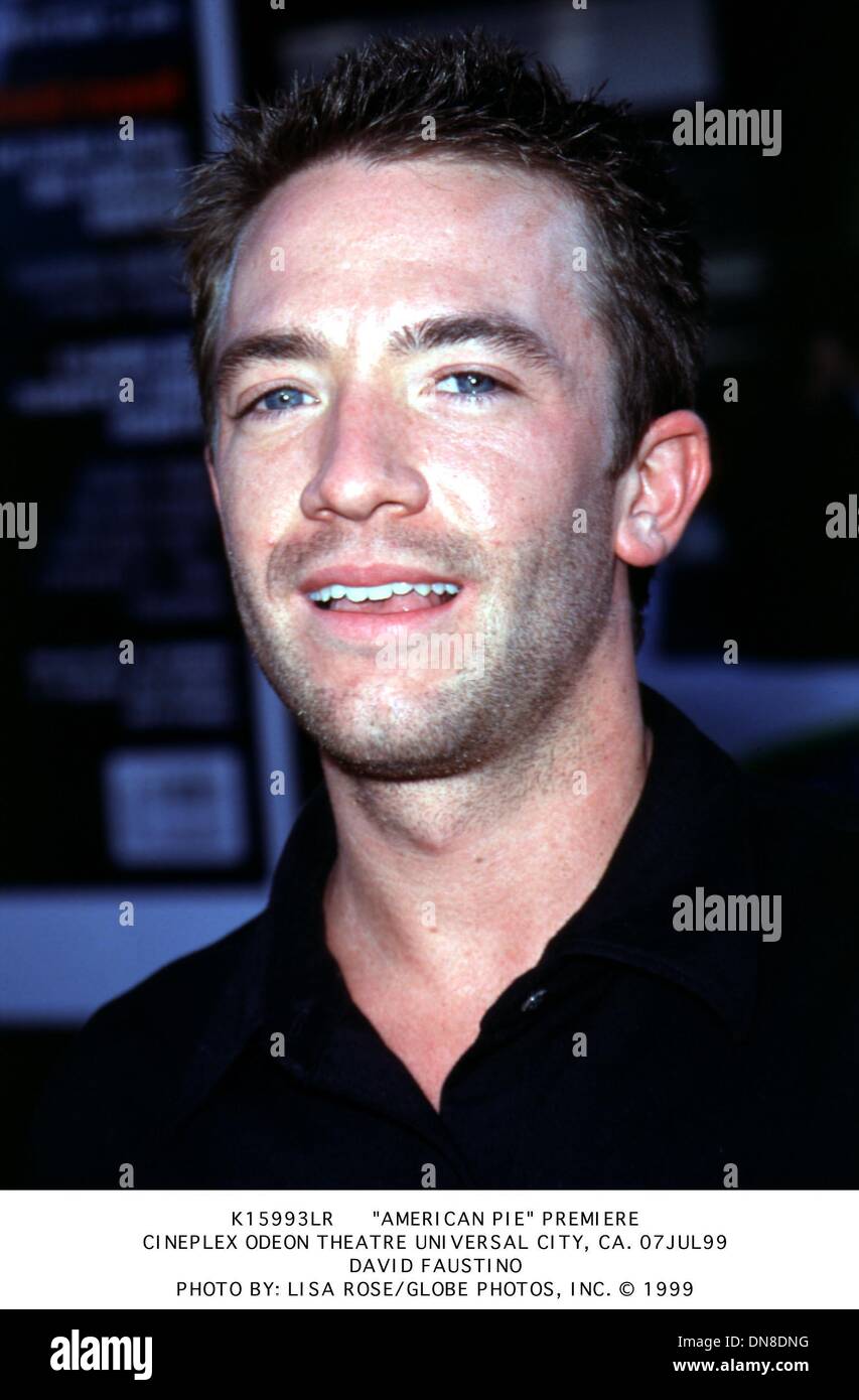 7. Juli 1999 - K15993LR '' AMERICAN PIE'' PREMIERE. CINEPLEX ODEON THEATER UNIVERSAL CITY, CA. 7. JULI 99. DAVID FAUSTINO. LISA ROSE / 1999 (Kredit-Bild: © Globe Photos/ZUMAPRESS.com) Stockfoto