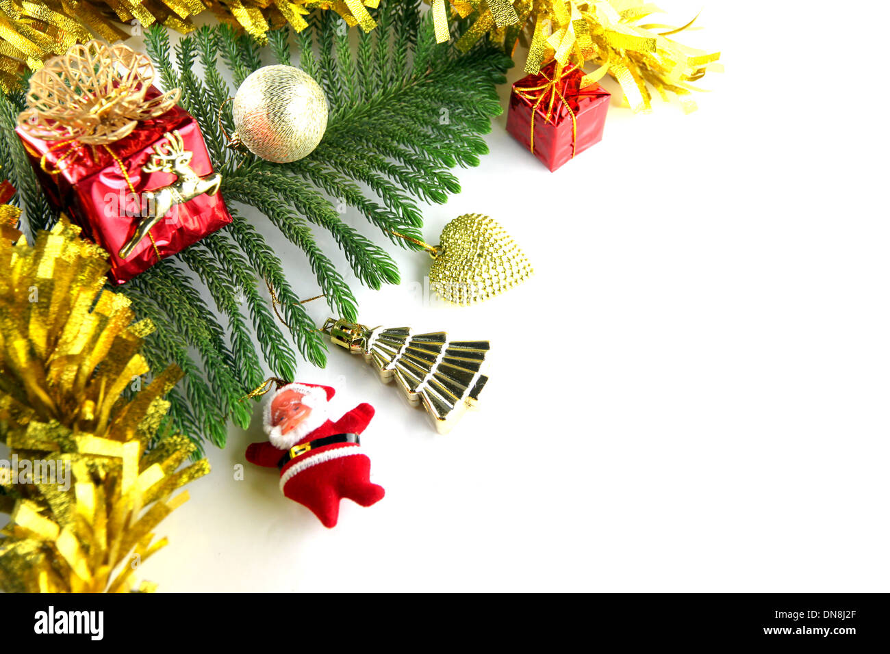 Zubehör für Weihnachten und Silvester Party Tag Stockfoto