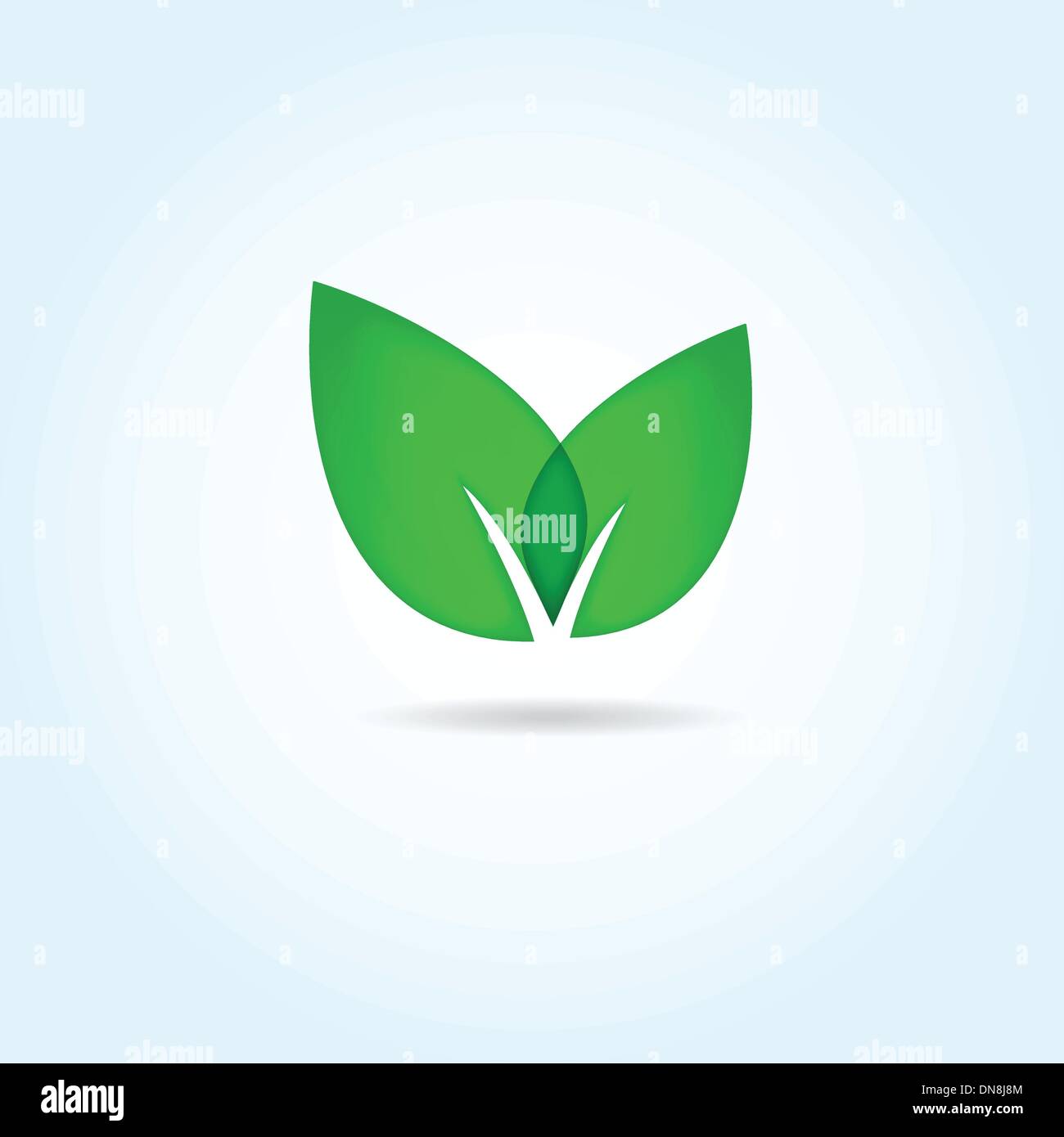 Vektor-Illustration von grünen Blättern. Eco-Konzept Stock Vektor