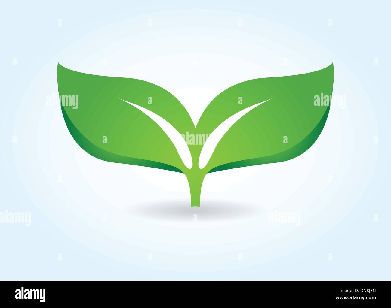 Vektor-Illustration von grünen Blättern. Eco-Konzept Stock Vektor