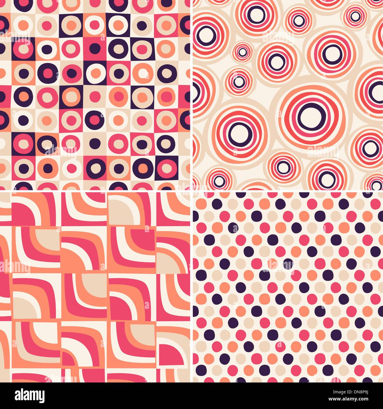 nahtlose Retro-Muster Stock Vektor