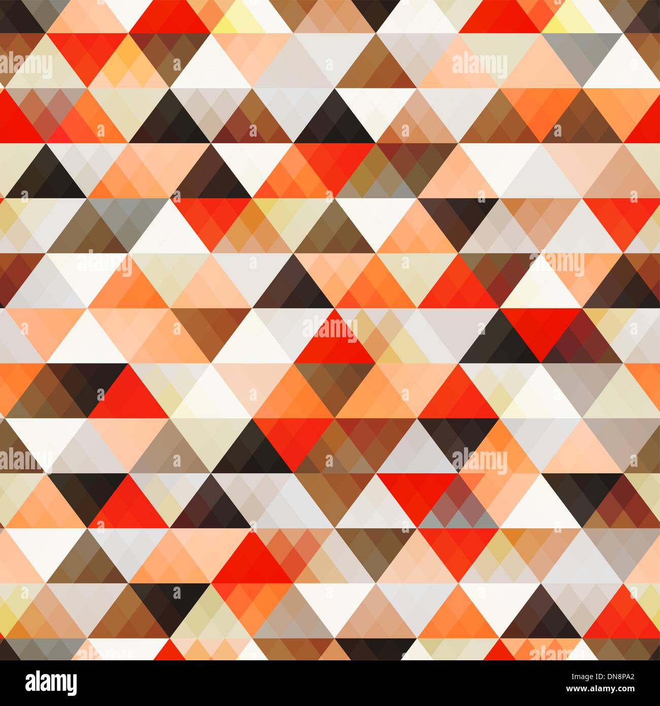 nahtlose geometrische orangefarbenes Dreieck Vektor Hintergrund Stock Vektor
