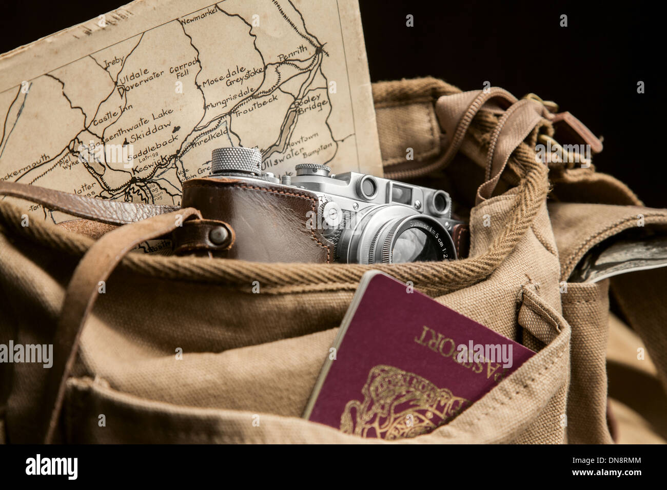 Vintage Reise-Fotografie-Konzept. Stockfoto