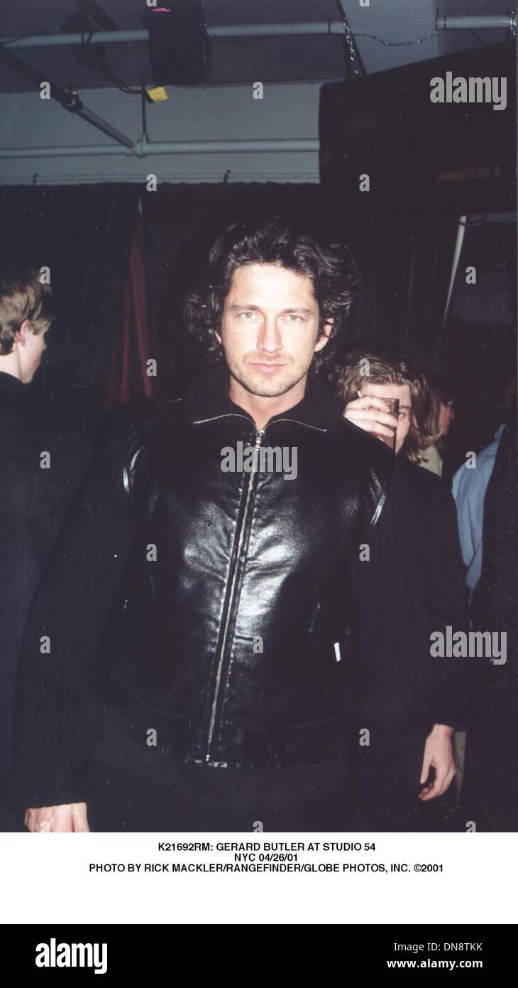 27. April 2001 - K21692RM: GERARD BUTLER im STUDIO 54. NYC 26.04.01. RICK MACKLER / 2001 (Kredit-Bild: © Globe Photos/ZUMAPRESS.com) Stockfoto