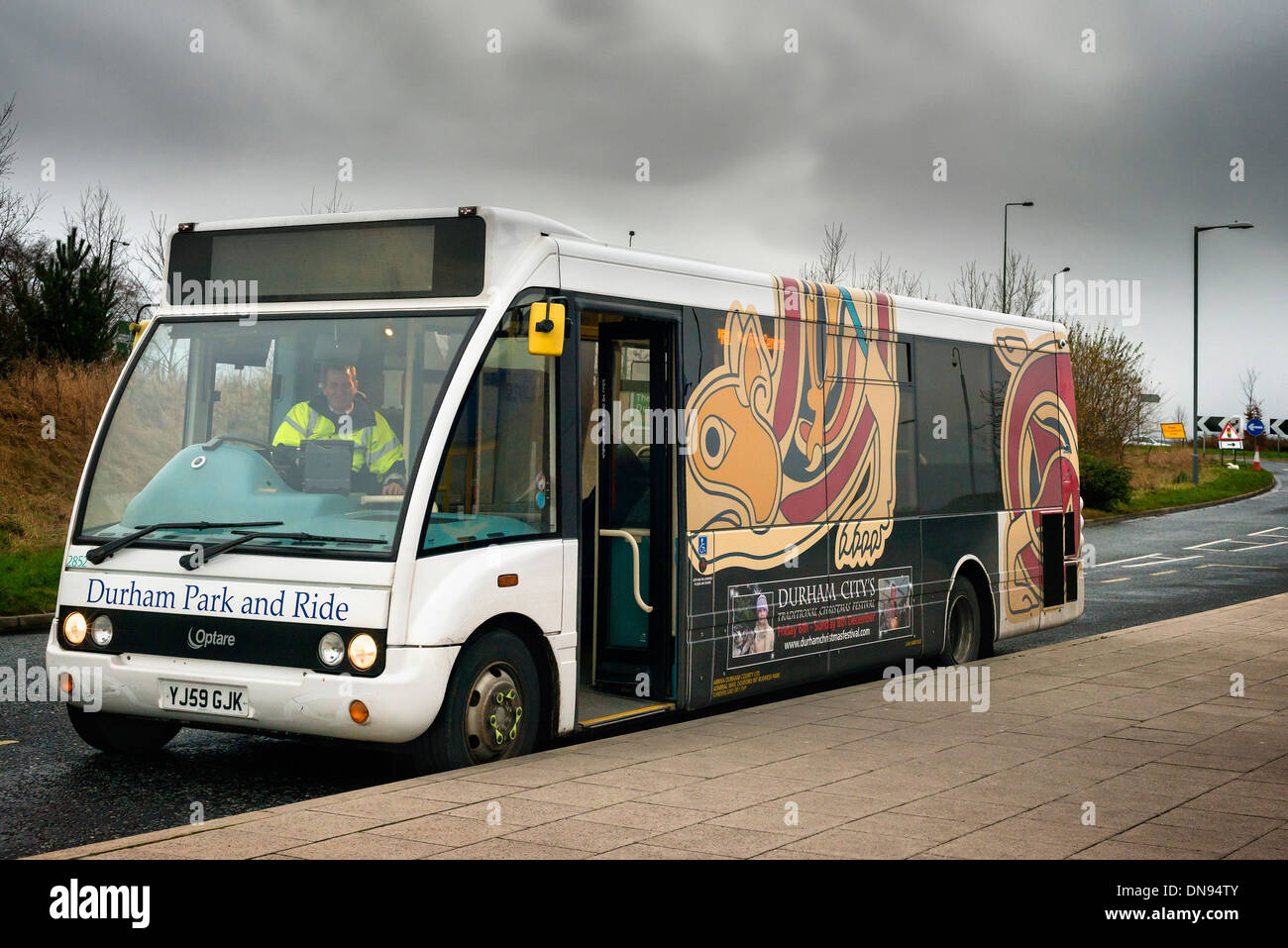 Durham Park und Ride Bus Stockfoto