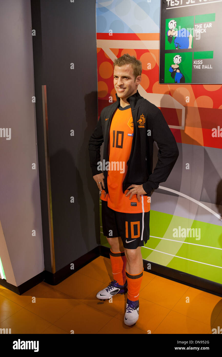 Rafael van der Vaart Wachsfigur bei Madame Tussauds Amsterdam, Holland, Niederlande. Stockfoto