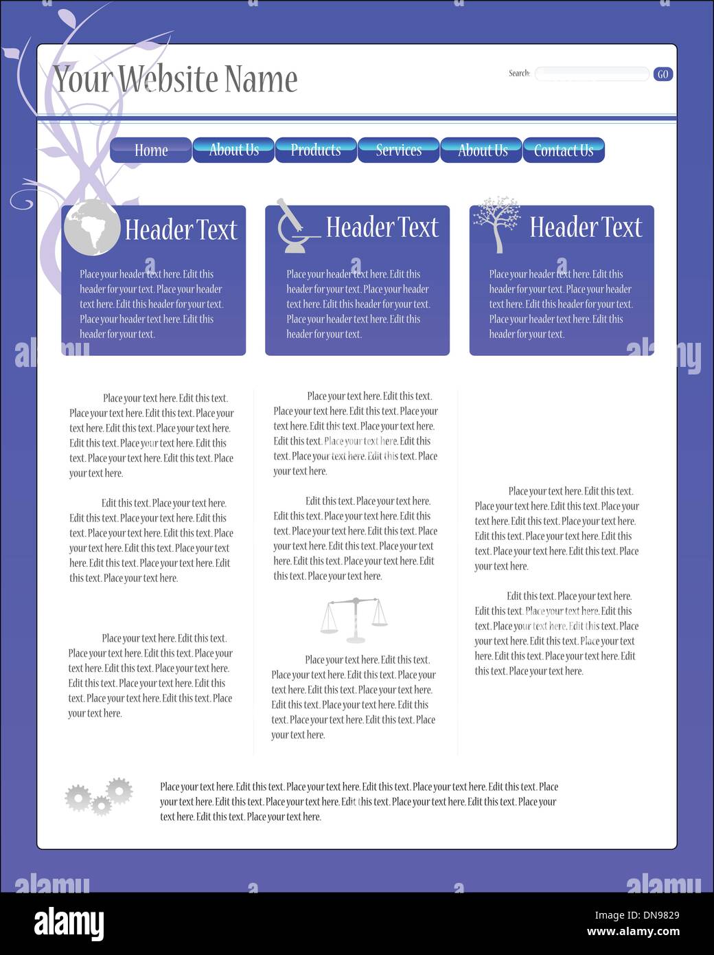 Web Page Templates Stock Vektor