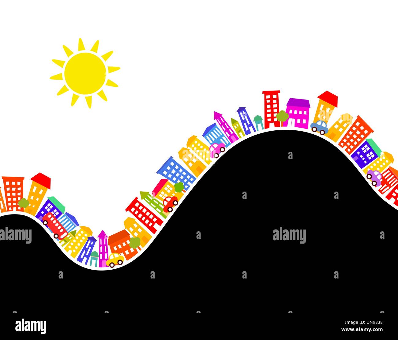 Bunte Straße Stock Vektor