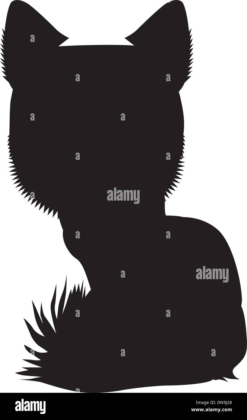 Schwarze Silhouette der Katze. Vektor-Illustration. Stock Vektor