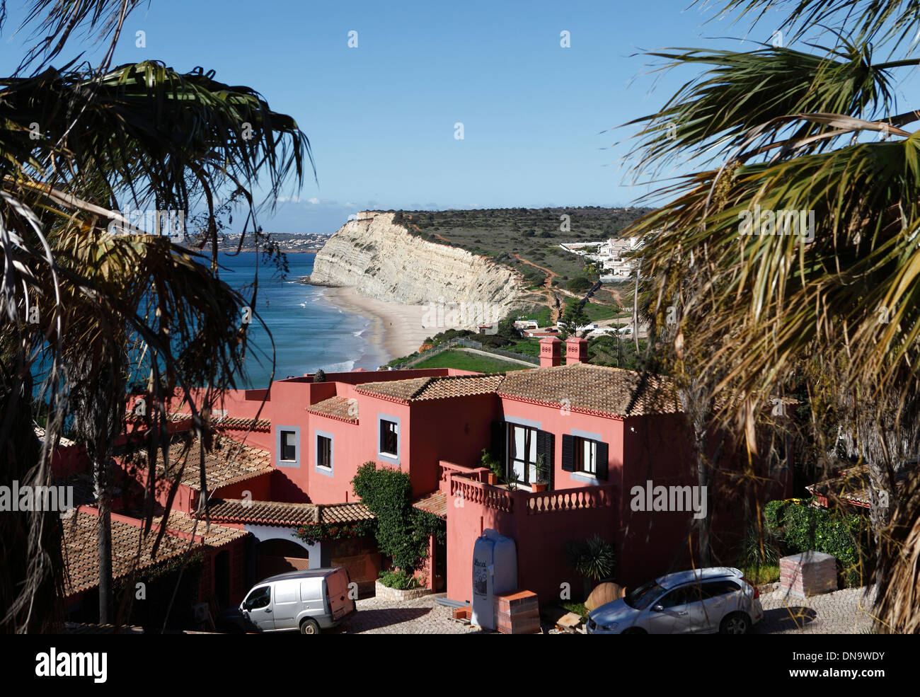 Blick vom Hotel Vivenda Miranda in Lagos, Algarve, Portugal Stockfoto