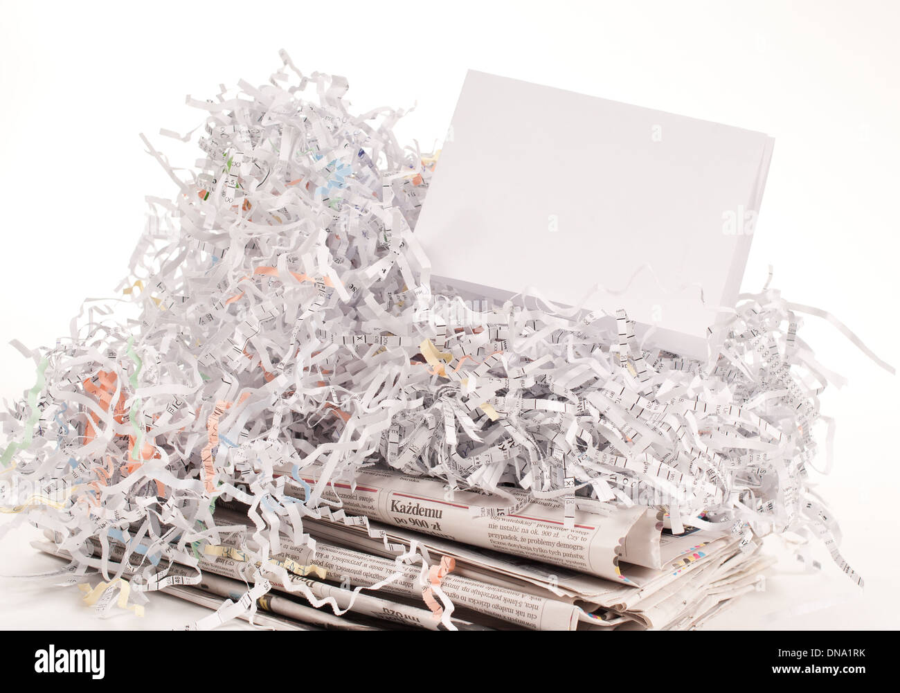 Altpapier und Papier Fetzen von Zeitungen Stockfoto