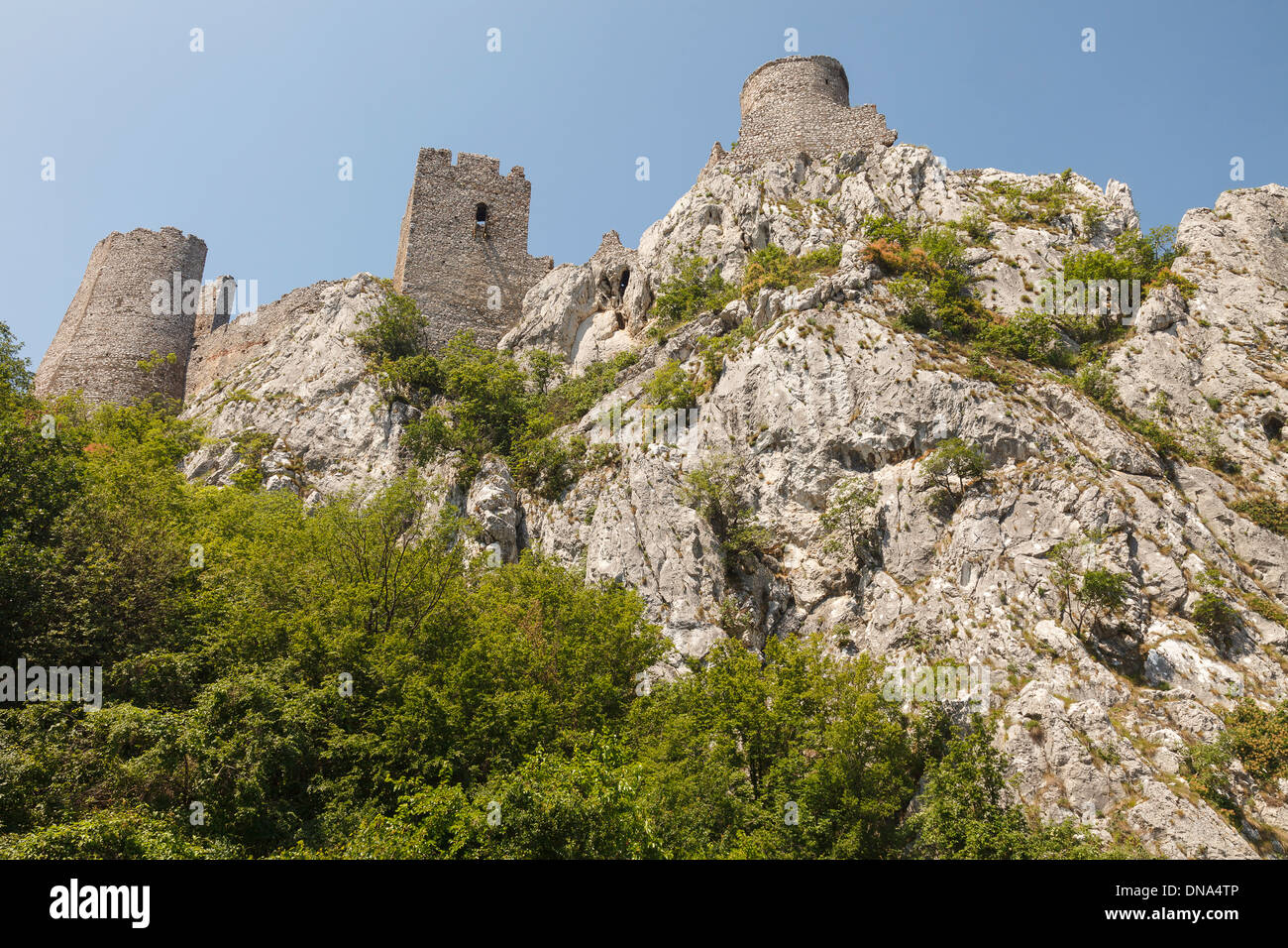 Gobulac Festung, Eisentore Schluchten, Donau, Serbien, Europa Stockfoto