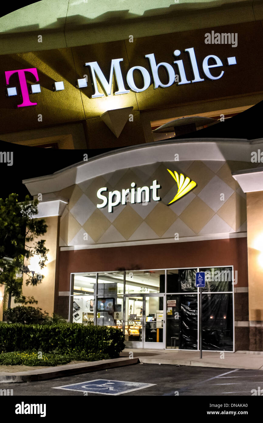 T-Mobile Sprint zusammengeführten Foto Stockfoto