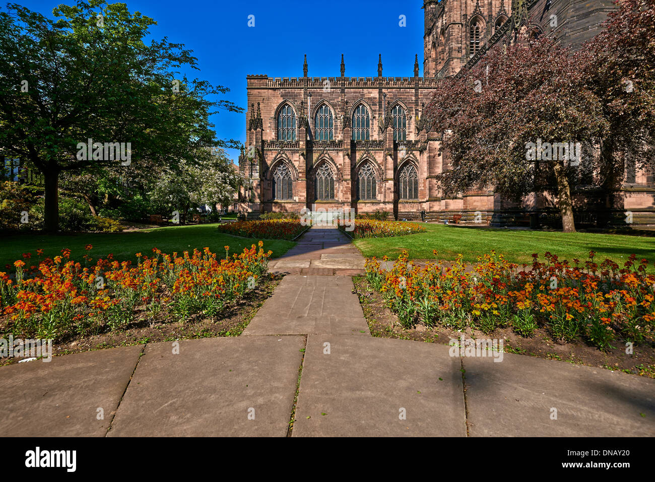 Chester Kathedrale ist die Hauptkirche der Church Of England Diözese von Chester, und befindet sich in der Stadt Chester Stockfoto