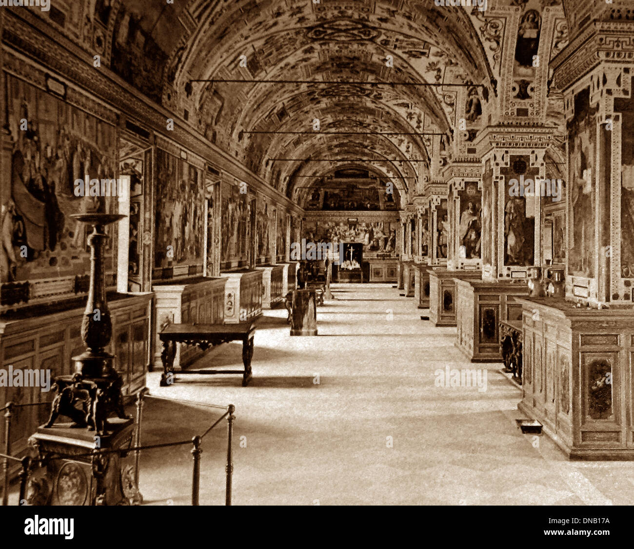 Italien-Vatikan-Bibliothek vor 1900 Stockfoto