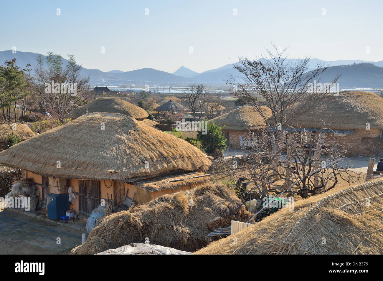 thatched Dach Haus im koreanischen traditionellen alten Stadt namens NakAn in Korea Stockfoto