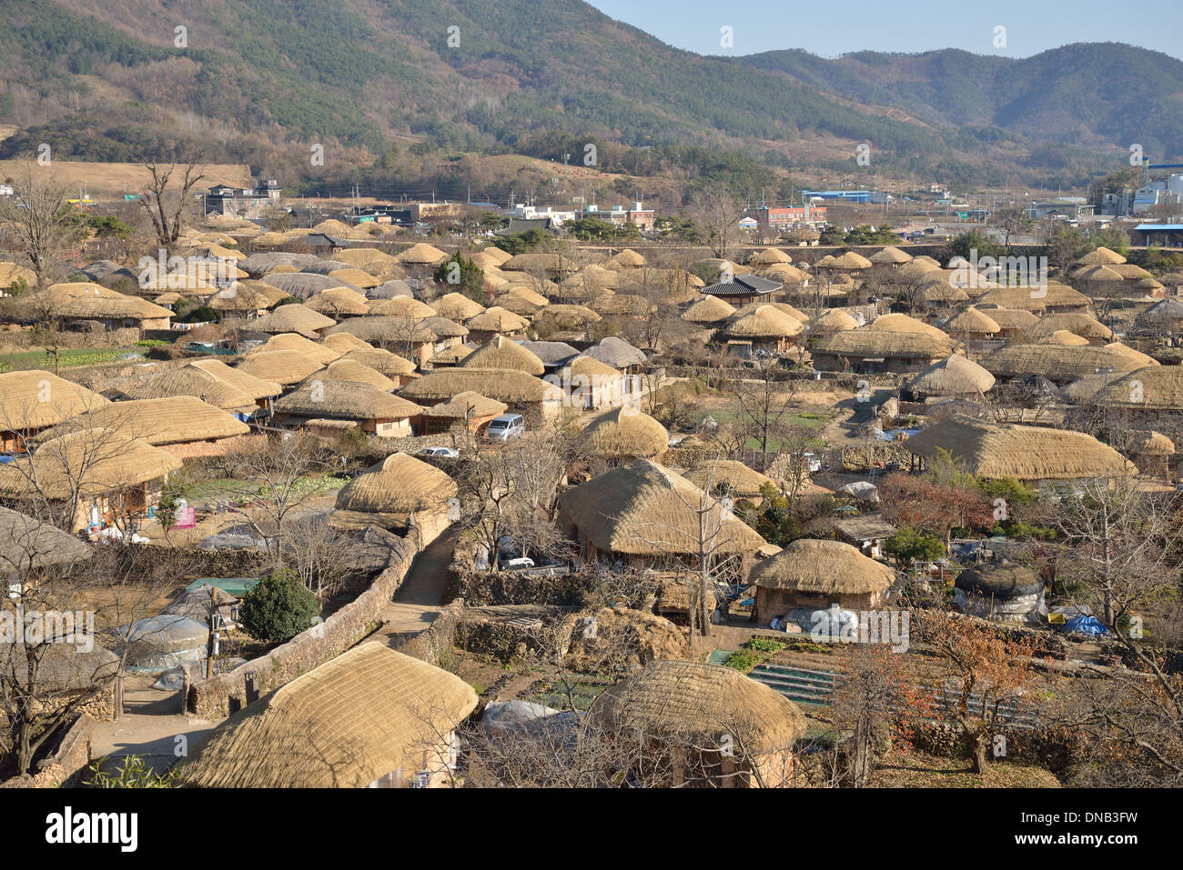 Aussicht auf traditionellen koreanischen Altstadt genannt NakAn in Korea Stockfoto