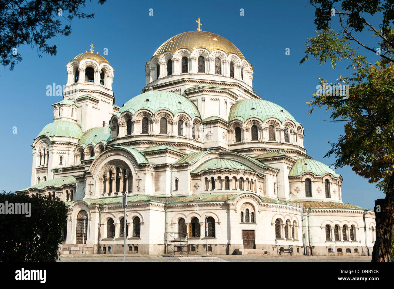 Saint Alexander Nevsky Cathedral in Sofia, der Hauptstadt von Bulgarien. Stockfoto