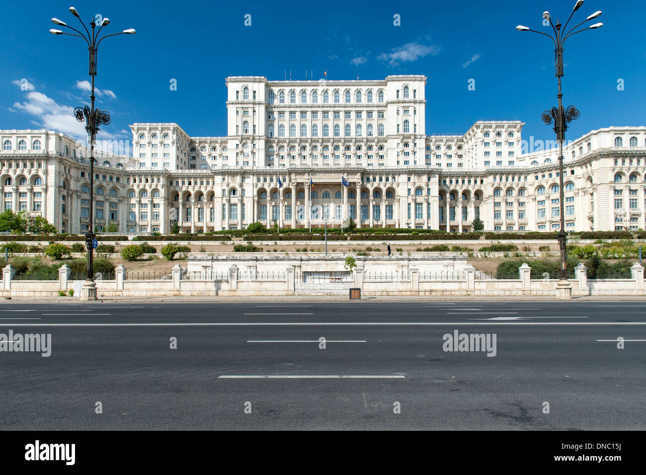 Parlamentspalast in Bukarest, der Hauptstadt von Rumänien. Stockfoto