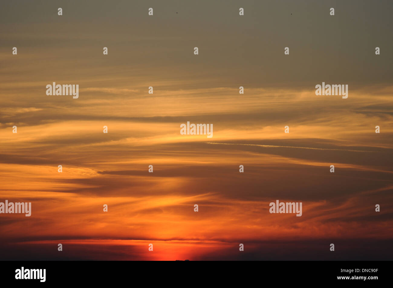 Pastell rote Farbe der Abenddämmerung Himmel Stockfoto