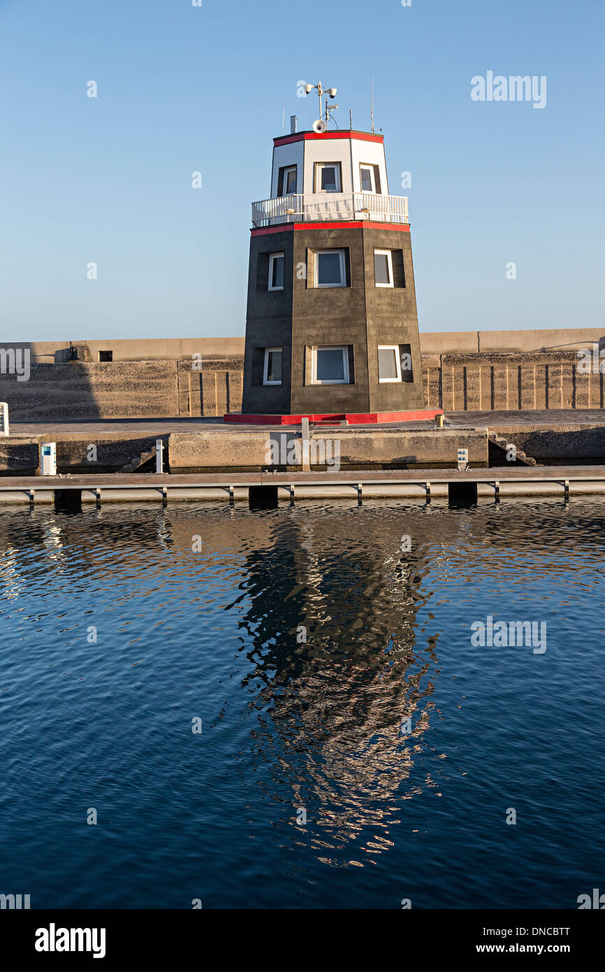 Hafen Sie, Gebäude, Puerto Calero, Lanzarote, Kanarische Inseln, Spanien Stockfoto