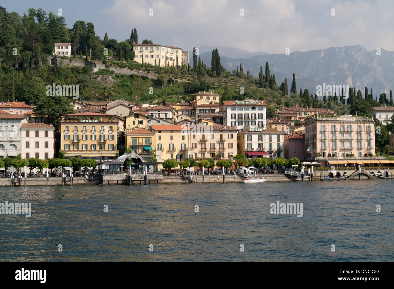 Nähert sich Bellagio, Comer See, Italien Stockfoto