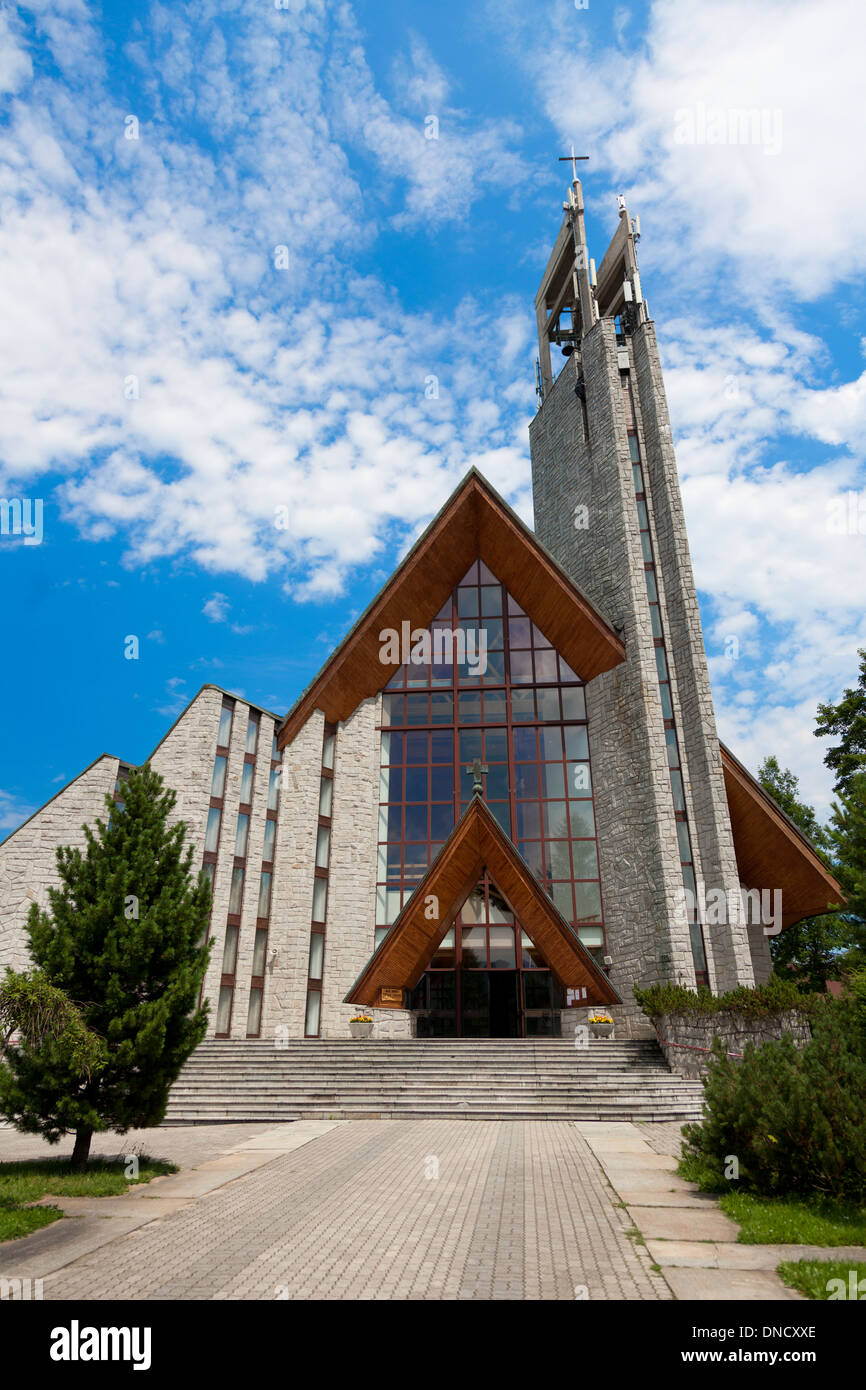 Die katholische Kirche im polnischen Zakopane. Stockfoto