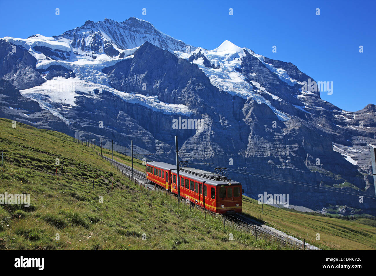 Schweiz, Kanton Bern, Kleine Scheidegg, Schweizer Alpen Jungfrau-Aletsch, UNESCO-Welterbe Stockfoto