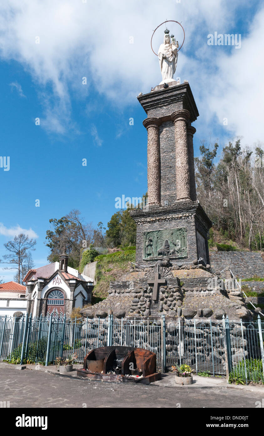 Sanktuarium von unserer Dame des Friedens, Monte, Madeira, gebaut in Dankbarkeit zu Gott von den Islanders nach dem Ende des 1. Weltkrieges Stockfoto