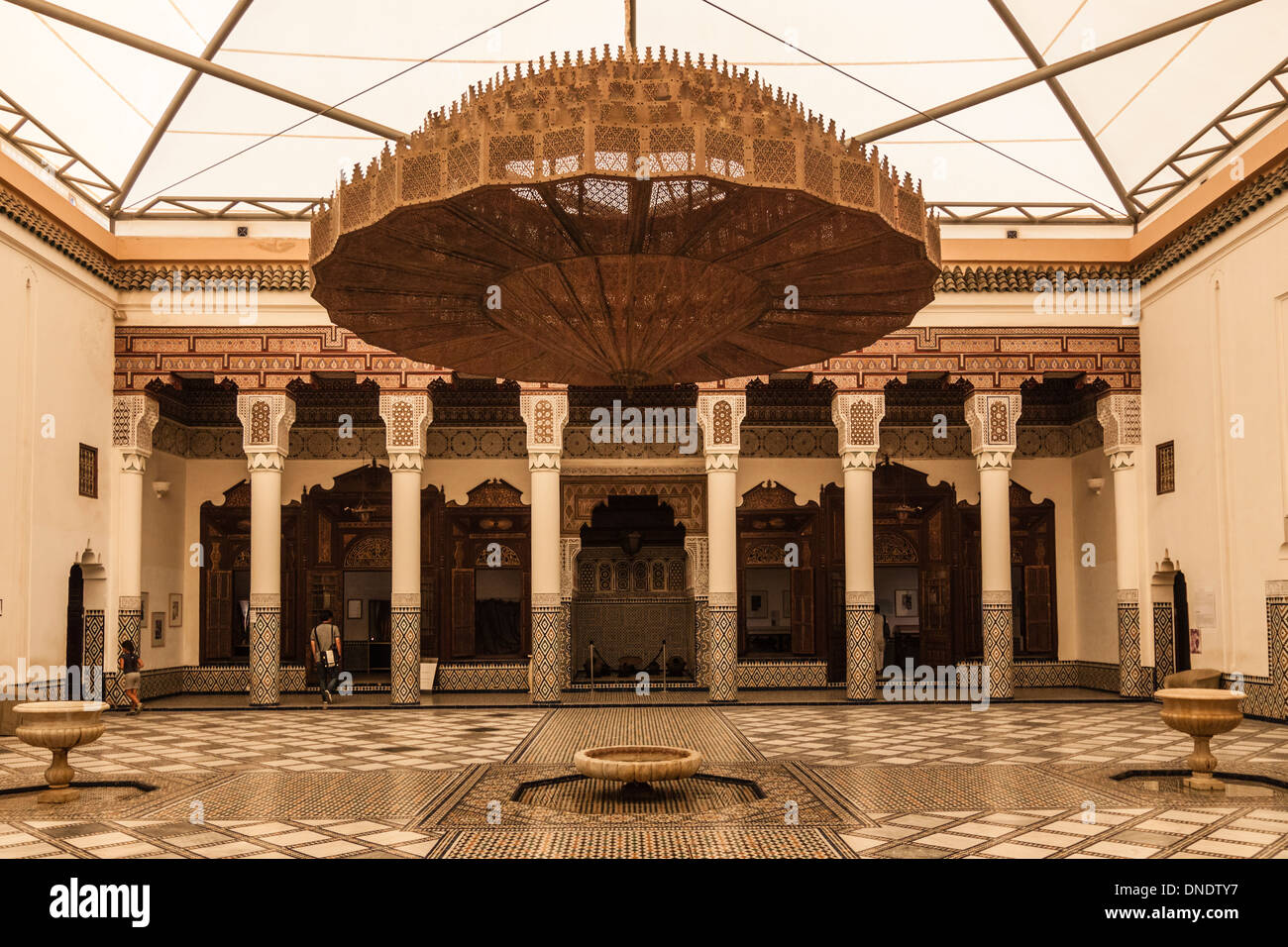 Dar Mnebhi Palastmuseum, Musée de Marrakech, Marokko Stockfoto