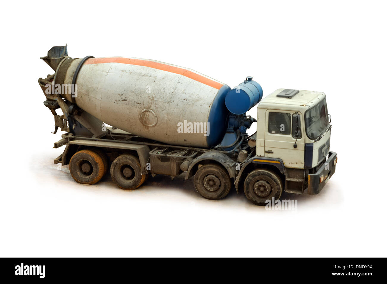 Zement, Beton, Bau, LKW, Ausrüstung, Transport, Heavy, Mixer, Fahrzeug, Industrie, isoliert, LKW, Mixer, t Stockfoto