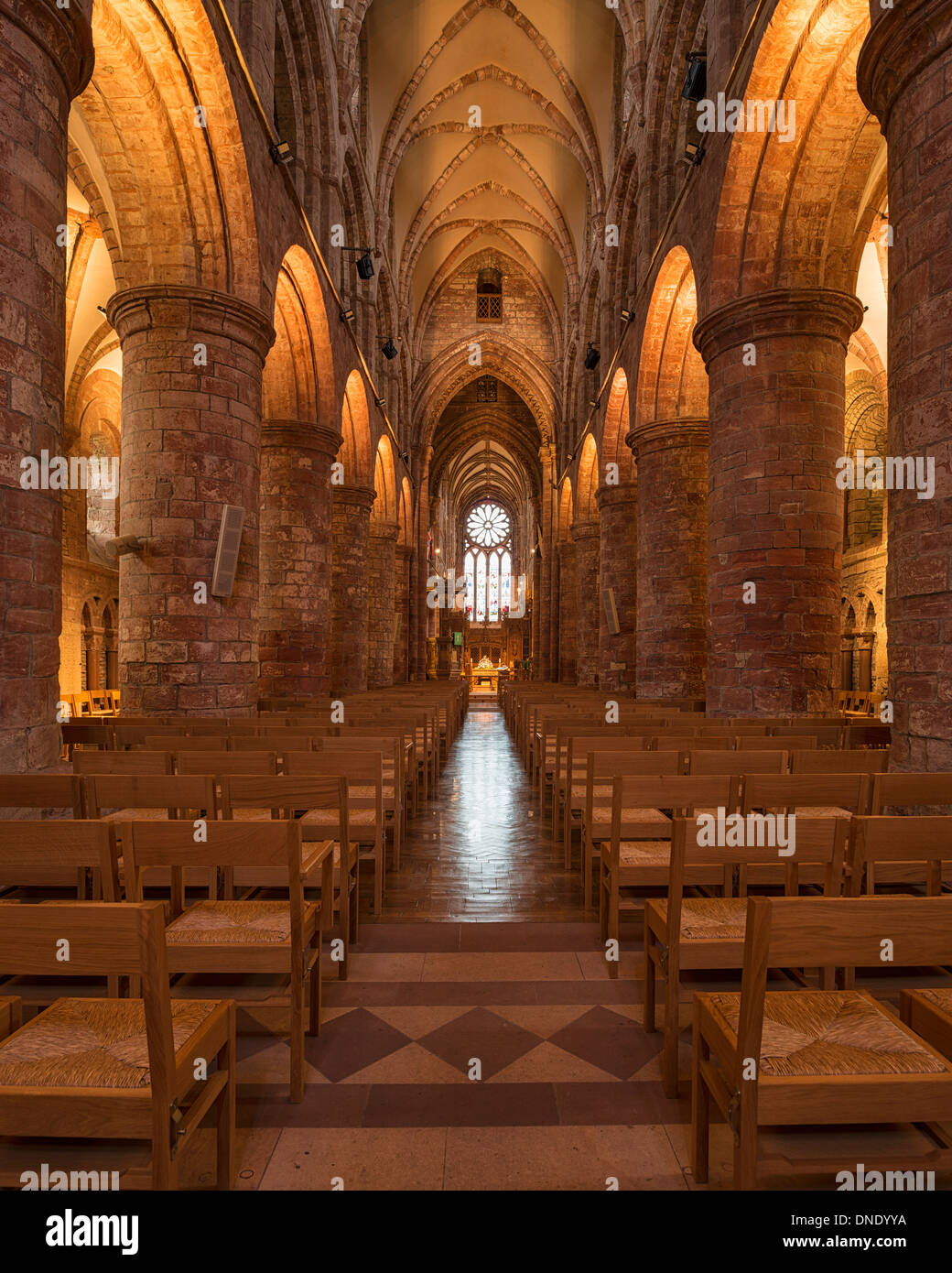 Innenraum der St. Magnus Kathedrale, Kirkwall, Orkney, Schottland Stockfoto