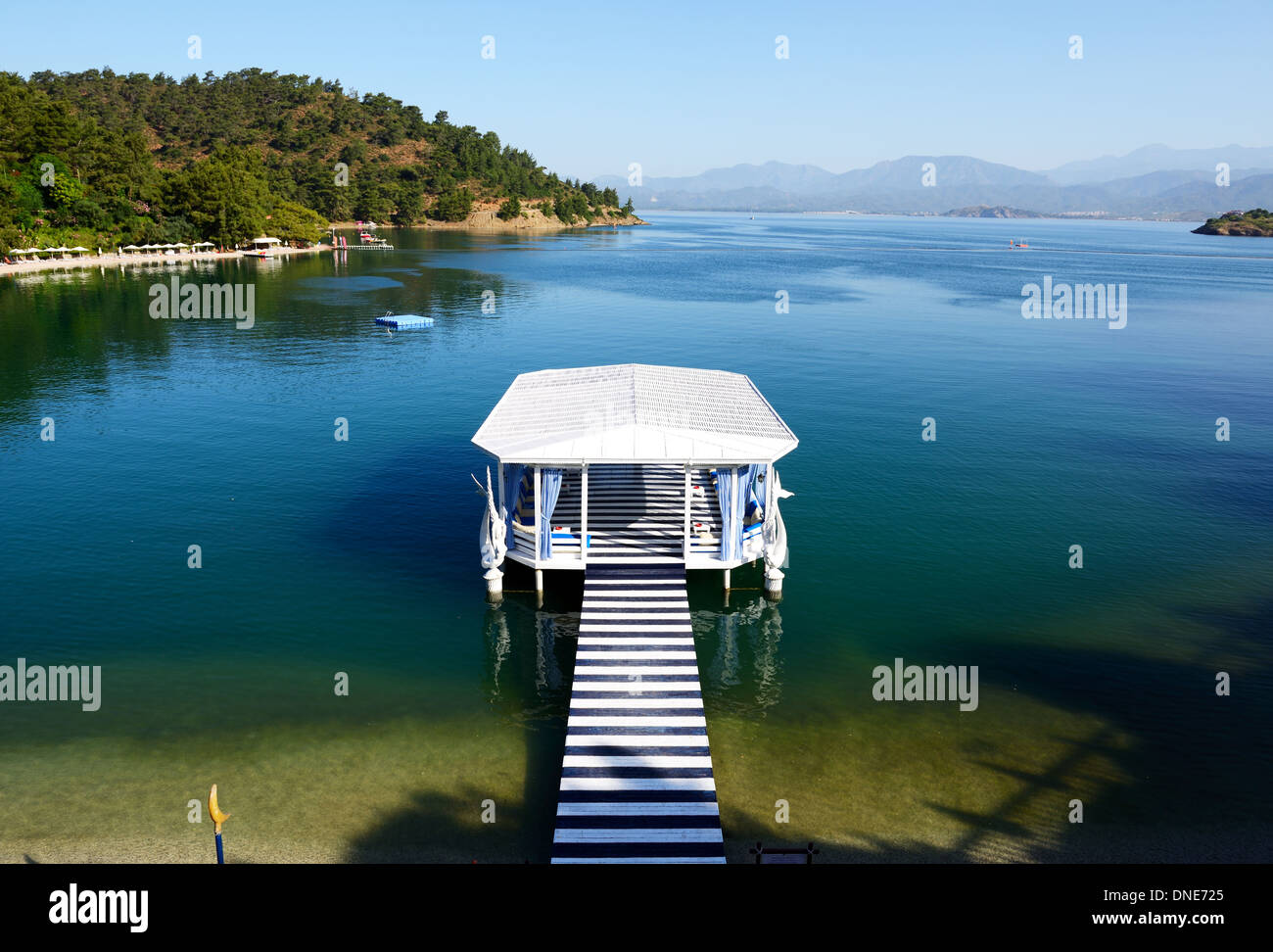 Entspannung in der Nähe Strand auf türkische Kurort, Fethiye, Türkei Stockfoto