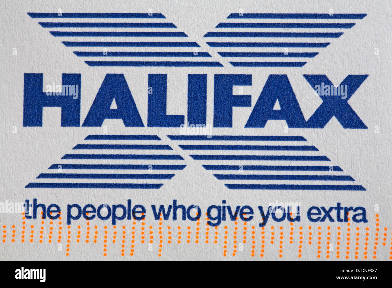 Halifax die Leute, die Ihnen ein zusätzliches Logo auf dem Umschlag geben - UK Stockfoto