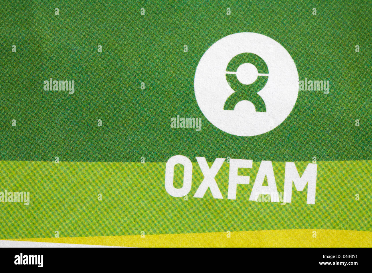 Oxfam Logo auf Korrespondenz Stockfoto