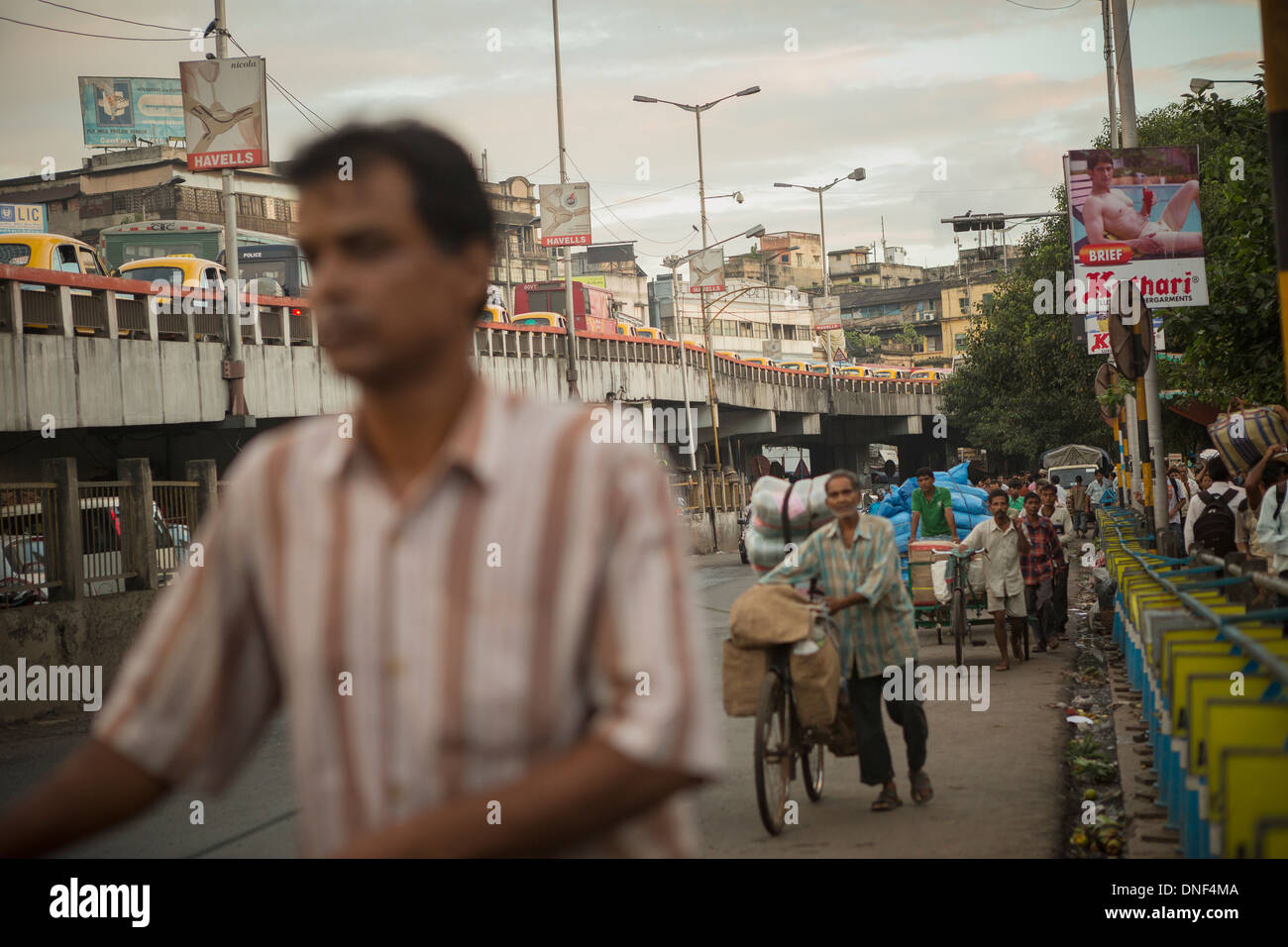 Stadtverkehr in Kalkutta (Kolkata), Indien Stockfoto