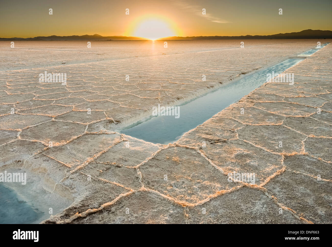 SALINAS GRANDES ARGENTINIEN Stockfoto