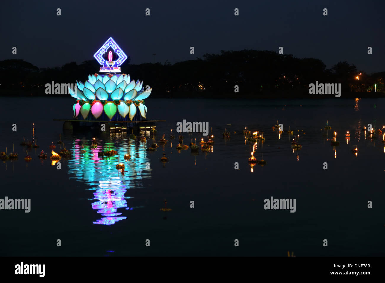 Loy Kratong Festival von thailand Stockfoto