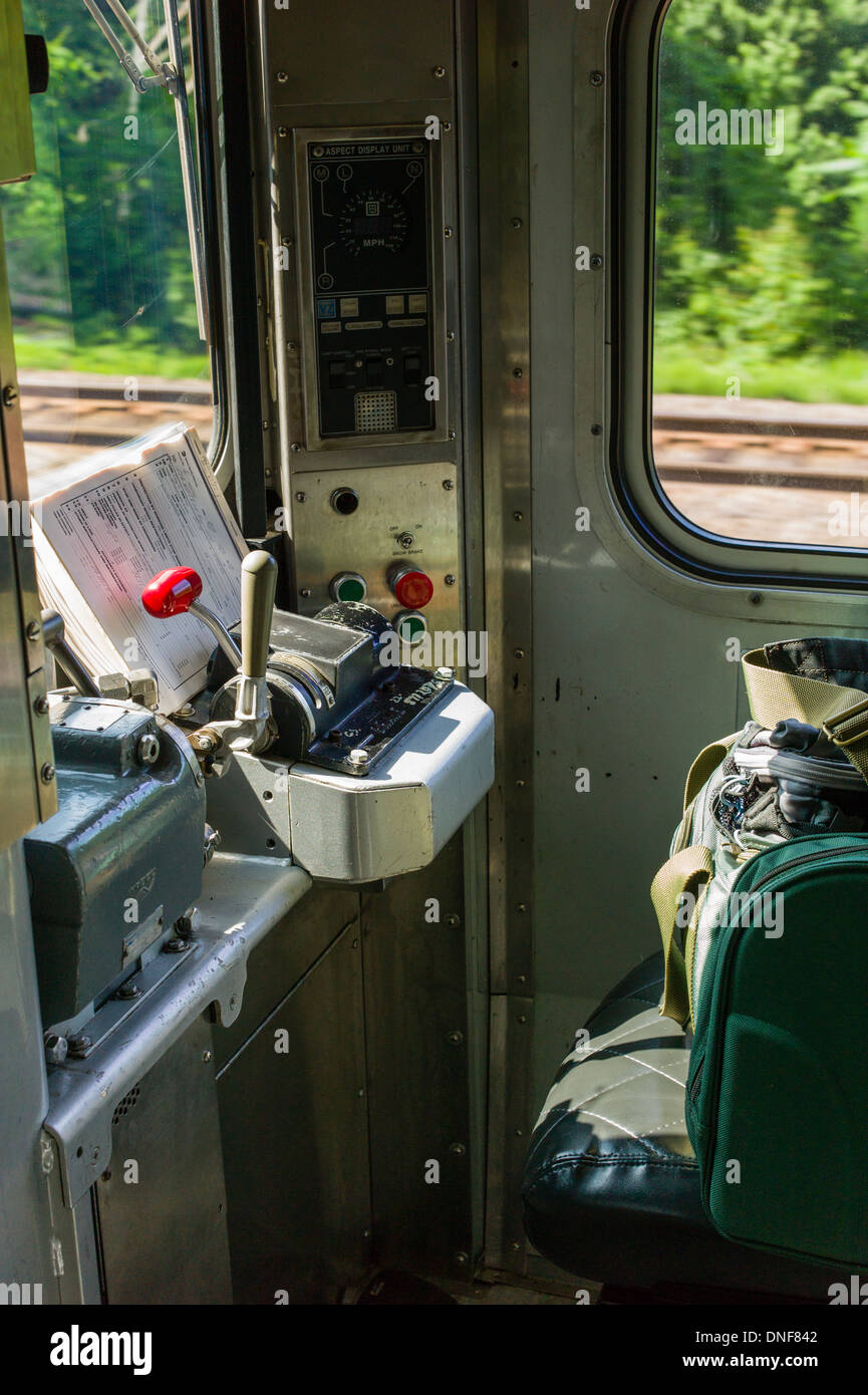 METRONORTH ZUG KABINE REDDING CONNECTICUT USA Stockfoto