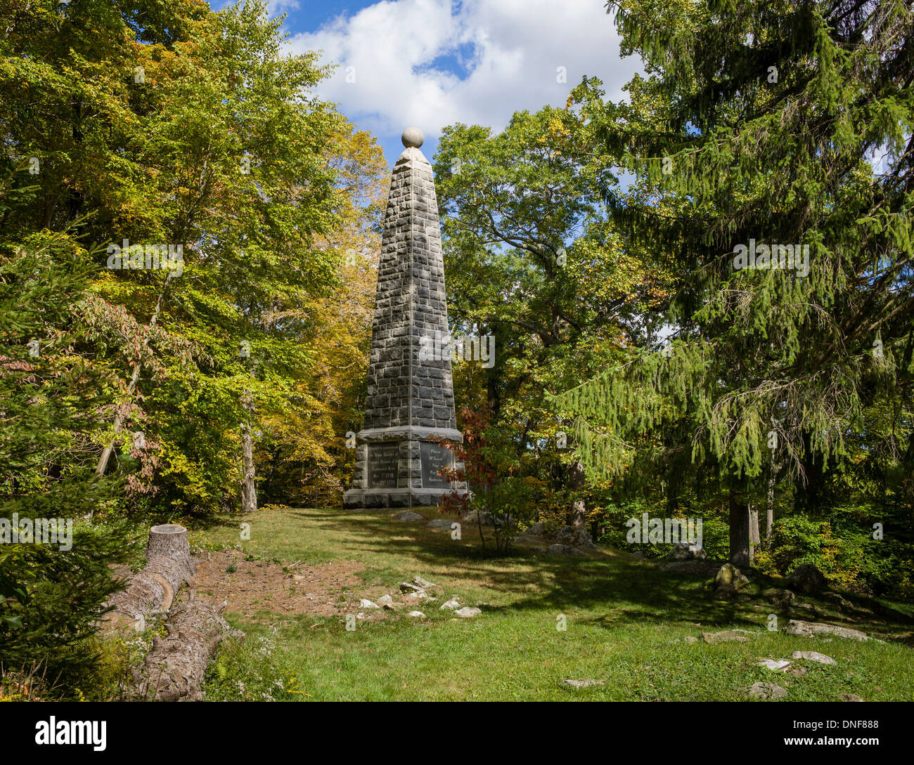 DENKMAL GENERAL ISRAEL PUTNAM MEMORIAL STATE PARK 492 SCHWARZEN ROCK TURNPIKE REDDING CONNECTICUT 06896 Stockfoto