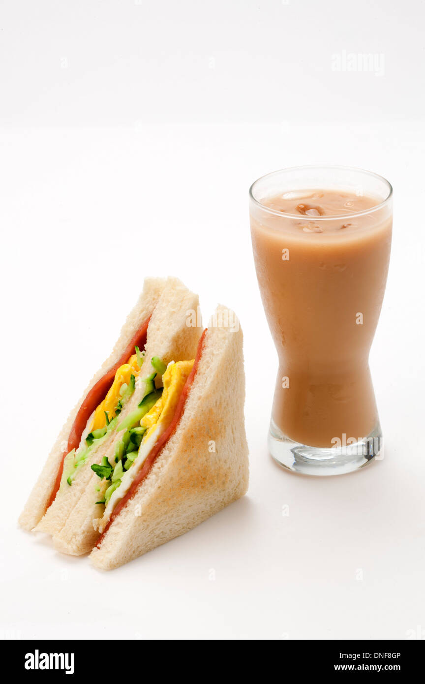 Frühstück, Sandwich, Getränk Stockfoto