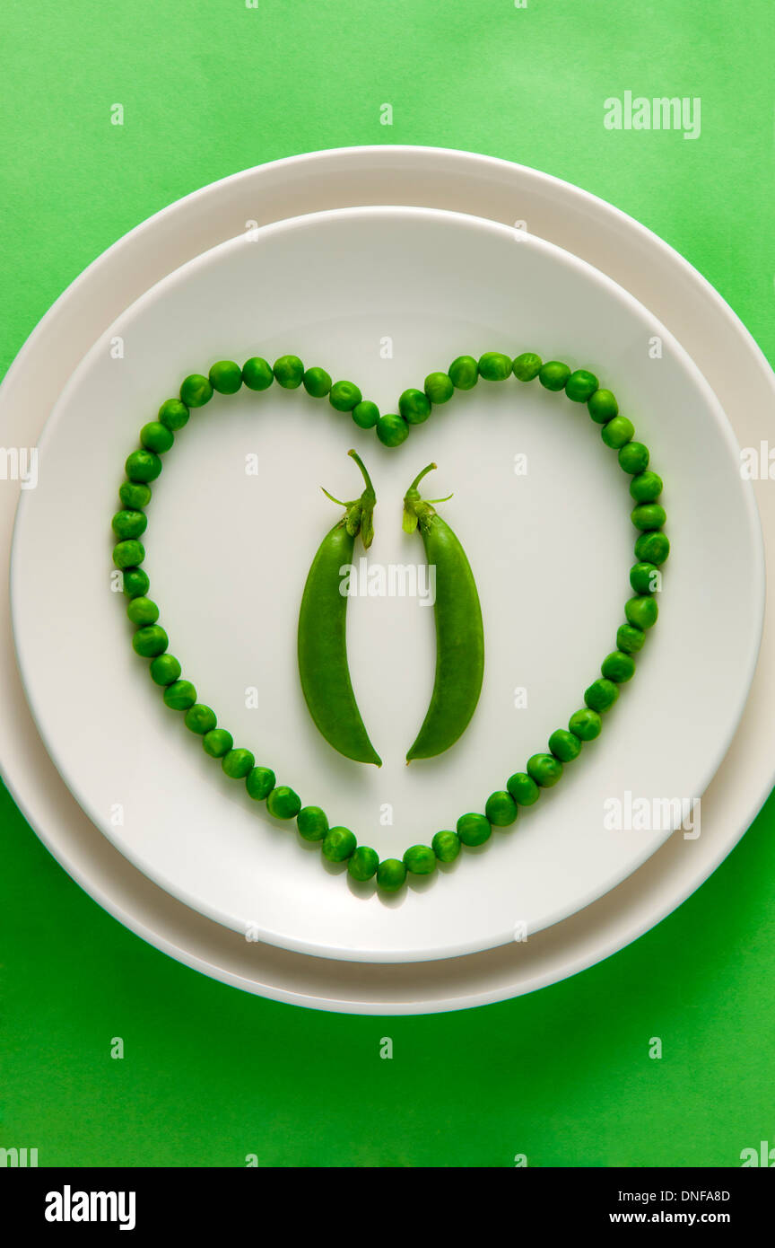 Grüne Erbse Pea Pod, Hülsenfrüchte, Gemüse Stockfoto