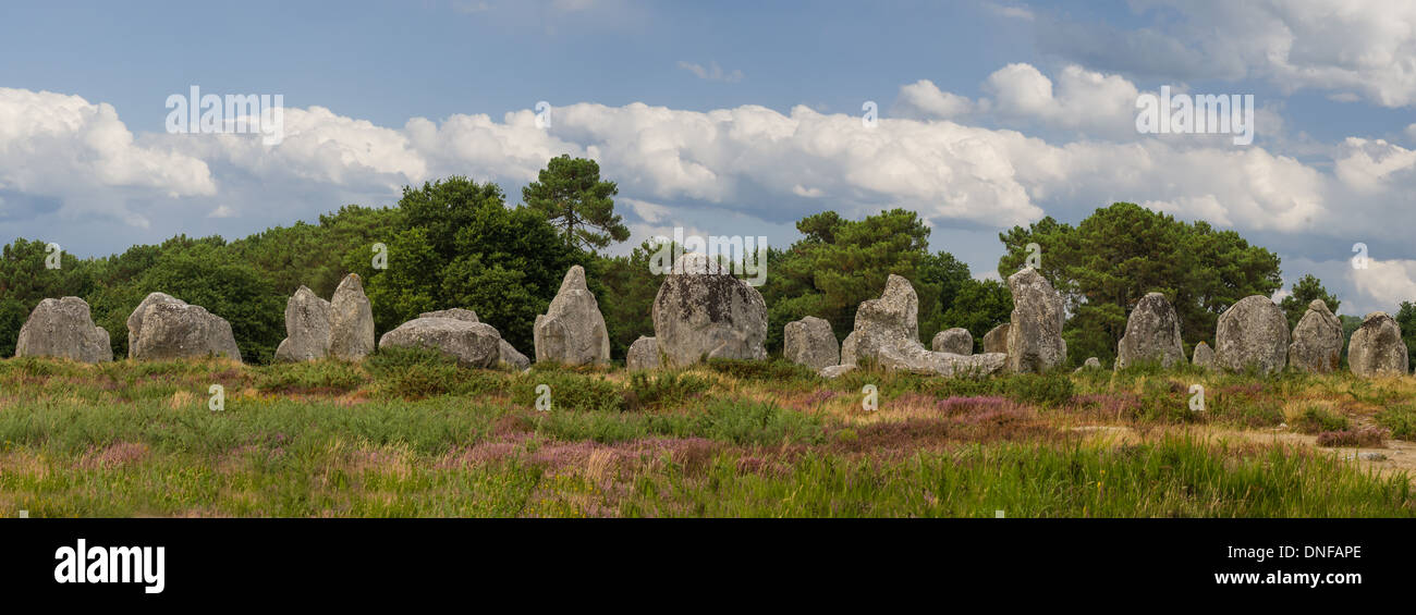 Megalithischen Monumente aus der Steinzeit in Carnac von Frankreich Stockfoto