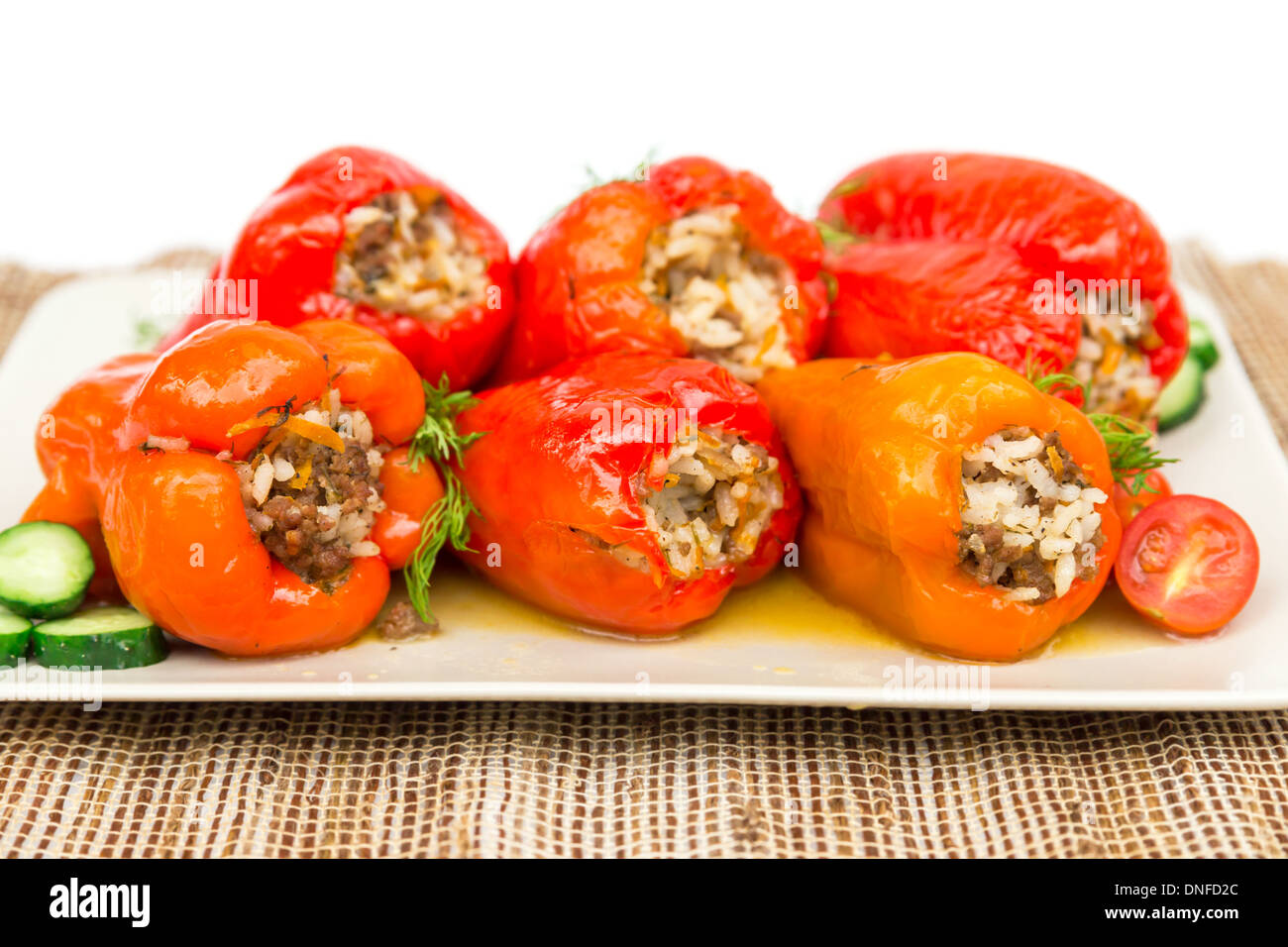 Gekochtes Fleisch Paprika Stockfoto