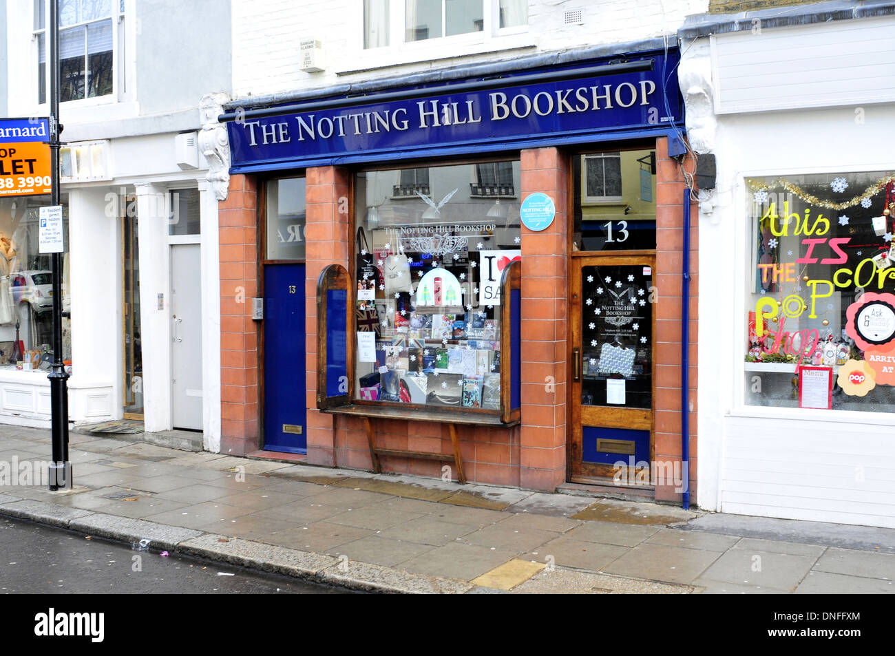 Eine Gesamtansicht der Buchhandlung Notting Hill, London, UK Stockfoto