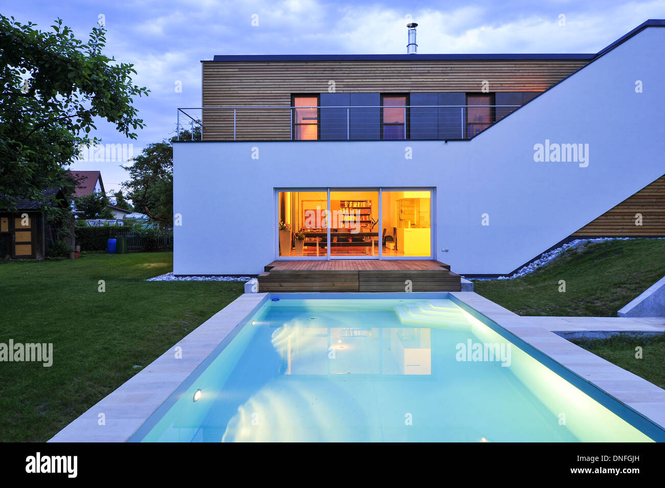 Wohnhaus, Holzbau, Swimming Pool, moderne Architektur, Holzhaus ... Wohnhaus, Holzbau, Swimming Pool, moderne Architektur, Holzhaus ...
