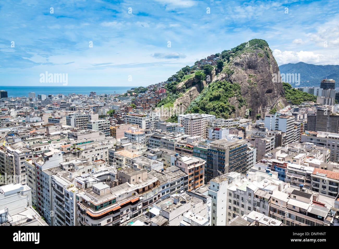 Luftaufnahme der Copacaban Strand in Rio De Janeiro, Brasilien Stockfoto
