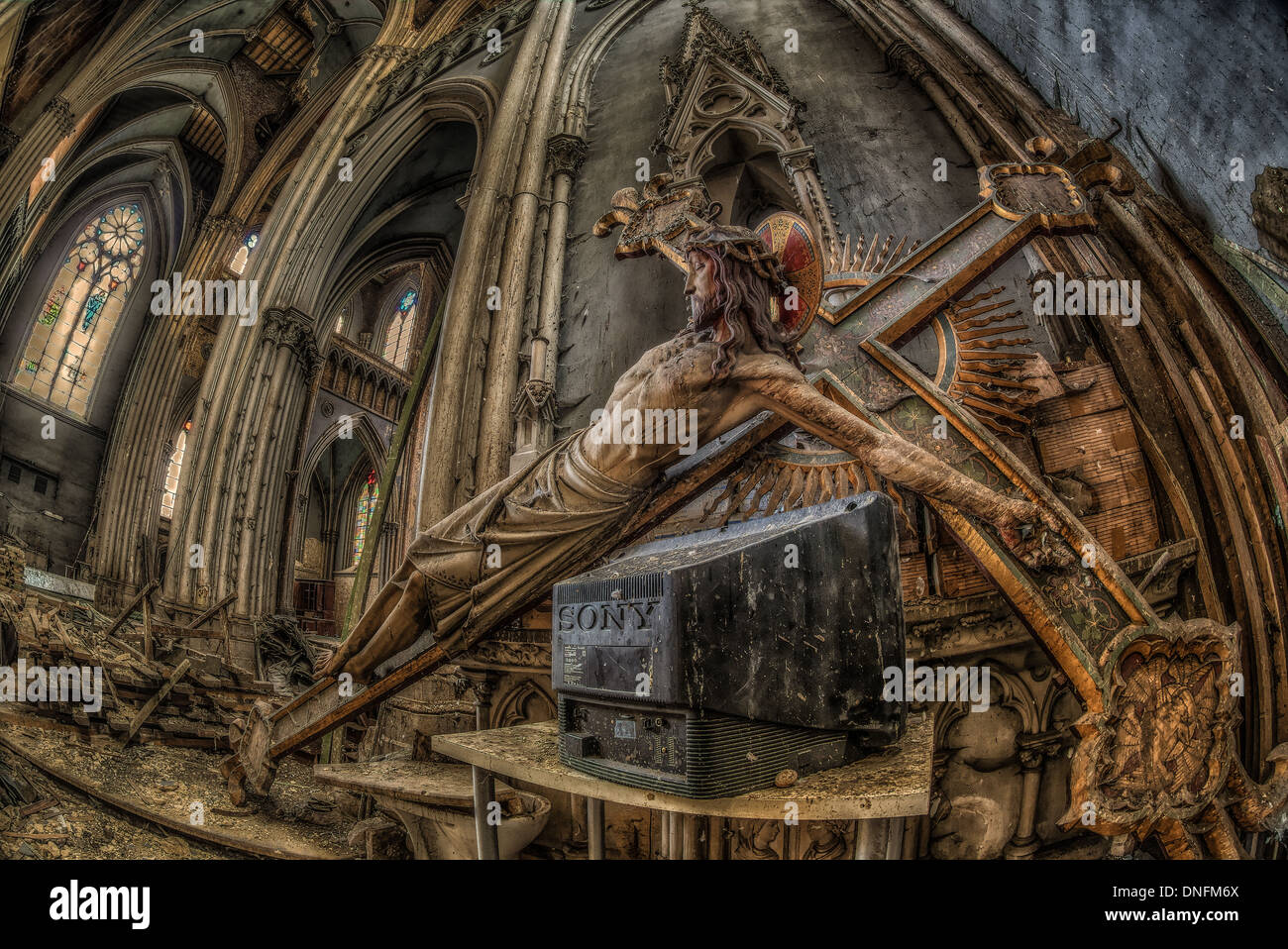 Ein Morgen mit dramatischen Weather Display in Quiraing, Isle of Skye, Schottland Stockfoto